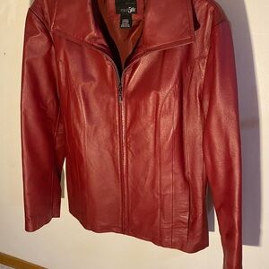East 5th Red Leather Jacket